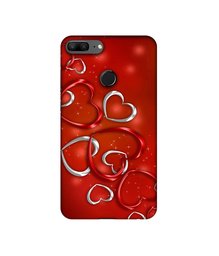 Amazon Brand - Solimo Designer Hearts 3D Printed Hard Back Case Mobile Cover for Huawei Honor 9 Lite