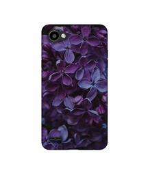 Amazon Brand - Solimo Designer Purple Flowers UV Printed Soft Back Case Mobile Cover for LG Q6