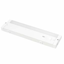 AmazonBasics 3-Color Temperature Level and 3-Section Dimming LED Cabinet Light, Linkable, Direct Wire, White Finish, 12-Inch