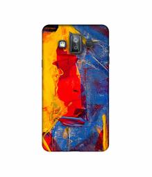 Amazon Brand - Solimo Designer Yellow and Dark Blue Canvas 3D Printed Hard Back Case Mobile Cover for Samsung Galaxy J7 Duo