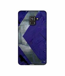 Amazon Brand - Solimo Designer Purple and Gray Texture 3D Printed Hard Back Case Mobile Cover for Samsung Galaxy A8 Plus