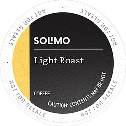 Amazon Brand - 100 Ct. Solimo Light Roast Coffee Pods, Compatible with 2.0 K-Cup Brewers