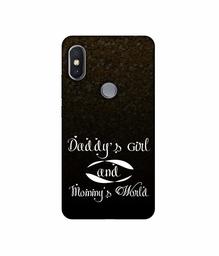 Amazon Brand - Solimo Designer Daddy's Girl and Mummy World UV Printed Soft Back Case Mobile Cover for Mi Redmi Y2