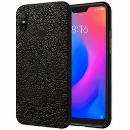 Amazon Brand - Solimo Designer Leather Texture Printed Hard Back Case Mobile Cover for Redmi 6 Pro