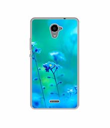 Amazon Brand - Solimo Designer Blue Flower UV Printed Soft Back Case Mobile Cover for Panasonic Eluga Ray X