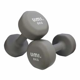 UMI. by Amazon - Haltères en néoprène Exercice à la Maison pour Dames Enfants Bras Poids haltères en 1kg 1,5kg 2kg 3kg 4kg 5kg 8kg 10kg Paire-2×8KG（Paire）