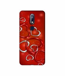 Amazon Brand - Solimo Designer Hearts 3D Printed Hard Back Case Mobile Cover for Nokia 7.1