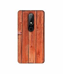 Amazon Brand - Solimo Designer Wooden Door 3D Printed Hard Back Case Mobile Cover for Nokia 6.1 Plus