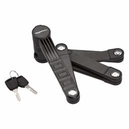 Basics Folding Bike Lock, Black, 1-Pack