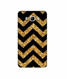 Amazon Brand - Solimo Designer Golden Zik Zak Pattern 3D Printed Hard Back Case Mobile Cover for Samsung Galaxy J5 (2016)