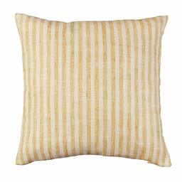 Amazon Brand – Stone & Beam Rustic Stripe Throw Pillow - 17 x 17 Inch, Sunshine