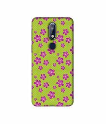 Amazon Brand - Solimo Designer Pink Flower Patterns 3D Printed Hard Back Case Mobile Cover for Nokia 7.1