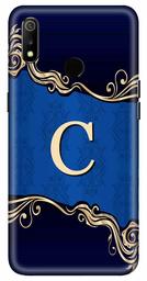 Amazon Brand - Solimo Designer Blue Pattern Alphabet-C 3D Printed Hard Back Case Mobile Cover for Realme 3 / Realme 3i