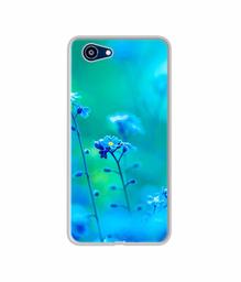 Amazon Brand - Solimo Designer Blue Flower UV Printed Soft Back Case Mobile Cover for Realme 1