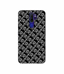 Amazon Brand - Solimo Designer White Pattern 3D Printed Hard Back Case Mobile Cover for Oppo A9 (2020)