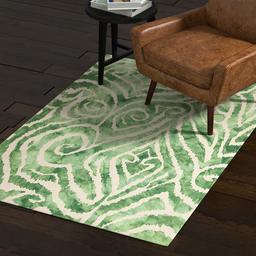 Amazon Brand – Rivet Modern Geometric Area Rug, 4 x 6 Foot, Green