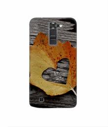 Amazon Brand - Solimo Designer Leaf with Heart Cut 3D Printed Hard Back Case Mobile Cover for LG K7