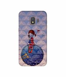 Amazon Brand - Solimo Designer Lady Vector Patternn 3D Printed Hard Back Case Mobile Cover for Samsung Galaxy J2 Core