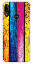 Amazon Brand - Solimo Designer Multicolor Vertical Pattern Printed Soft Back Case Mobile Cover for Motorola Moto E6s / Motorola Moto E6 Plus