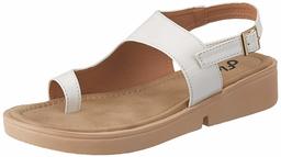 Flavia Women's White Fashion Sandals-7 UK (39 EU) (8 US) (FL/219/WHT)