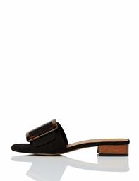 Amazon Brand - find. Low Heel Large Buckle Mule, Women’s Mules