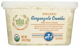 WHOLE FOODS MARKET Organic Gorgonzola Crumbles, 6 OZ