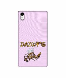 Amazon Brand - Solimo Designer Daddy's Girl in Glitter Pattern 3D Printed Hard Back Case Mobile Cover for Sony Xperia Z2