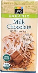 365 EVERYDAY VALUE Organic WTG Milk Chocolate Bar, 3 OZ