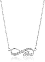 [Find] Amazon Collection Sterling Silver Cubic Zirconia INFINITY LOVE Necklace