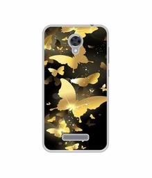 Amazon Brand - Solimo Designer Golden Butterfly Pattern UV Printed Soft Back Case Mobile Cover for Panasonic Eluga i2 Active