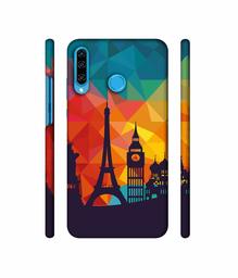 Amazon Brand - Solimo Designer Colored Paris 3D Printed Hard Back Case Mobile Cover for Huawei P30 Lite