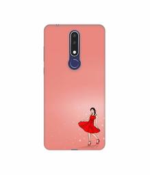 Amazon Brand - Solimo Designer Red Dress Lady 3D Printed Hard Back Case Mobile Cover for Nokia 3.1 Plus