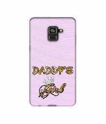 Amazon Brand - Solimo Designer Daddy's Girl in Glitter Pattern 3D Printed Hard Back Case Mobile Cover for Samsung Galaxy A8 Plus