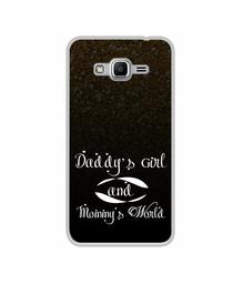 Amazon Brand - Solimo Designer Daddy's Girl and Mummy World UV Printed Soft Back Case Mobile Cover for Samsung Galaxy J2 Ace