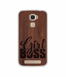 Amazon Brand - Solimo Designer Girl Boss On Wood UV Printed Soft Back Case Mobile Cover for Lyf Water 9