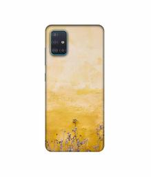 Amazon Brand - Solimo Designer Dry Flower On Wall 3D Printed Hard Back Case Mobile Cover for Samsung Galaxy A51