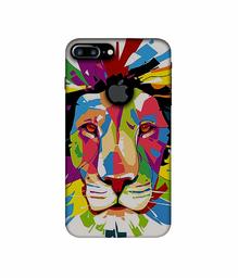 Amazon Brand - Solimo Designer Lion Multicolor Vector 3D Printed Hard Back Case Mobile Cover for Apple iPhone 7 Plus (Logo Cut)