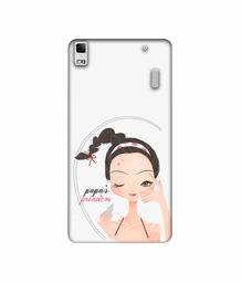 Amazon Brand - Solimo Designer Papa's Princess 3D Printed Hard Back Case Mobile Cover for Lenovo A7000