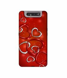 Amazon Brand - Solimo Designer Hearts 3D Printed Hard Back Case Mobile Cover for Samsung Galaxy A80