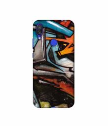 Amazon Brand - Solimo Designer Painting Texture 3D Printed Hard Back Case Mobile Cover for Xiaomi Redmi Note 7 Pro