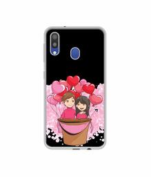 Amazon Brand - Solimo Designer Boy and Girl UV Printed Soft Back Case Mobile Cover for Samsung Galaxy M20