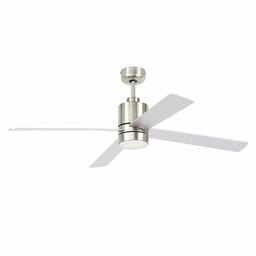 Amazon Brand – Rivet Alexa-Compatible Ceiling Fan with Light, Remote Control, 52