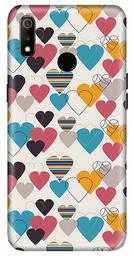 Amazon Brand - Solimo Designer Heart Pattern Design 3D Printed Hard Back Case Mobile Cover for Realme 3 / Realme 3i