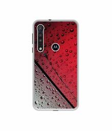 Amazon Brand - Solimo Designer Water Drop On Glass UV Printed Soft Back Case Mobile Cover for Motorola One Macro