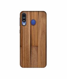 Amazon Brand - Solimo Designer Wooden Art 3D Printed Hard Back Case Mobile Cover for Samsung Galaxy M21