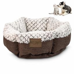 Pet Craft Supply Co. Soho - Cama de Espuma viscoelástica Redonda Lavable a máquina, cómoda y ultrasuave para Todas Las Estaciones