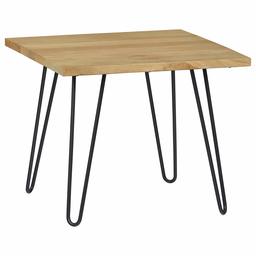 Amazon Brand – Rivet Industrial Solid Wood Lamp Table with Hairpin Metal Legs, 23.62