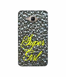 Amazon Brand - Solimo Designer Super Girl On Foil 3D Printed Hard Back Case Mobile Cover for Samsung Galaxy J2 Prime