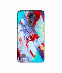 Amazon Brand - Solimo Designer Blue and Red Brush Texture 3D Printed Hard Back Case Mobile Cover for LG Stylus 2