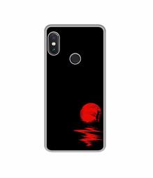 Amazon Brand - Solimo Designer Red Moon UV Printed Soft Back Case Mobile Cover for Mi Redmi Note 5 Pro